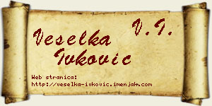 Veselka Ivković vizit kartica